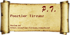 Posztler Tirzusz névjegykártya